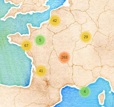 carte des ateliers vélos disponible sur le site de l'HEUREUX CYLAGE